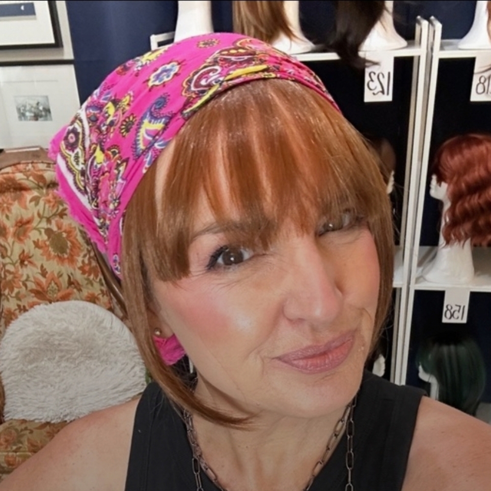 Red Clip On Bangs